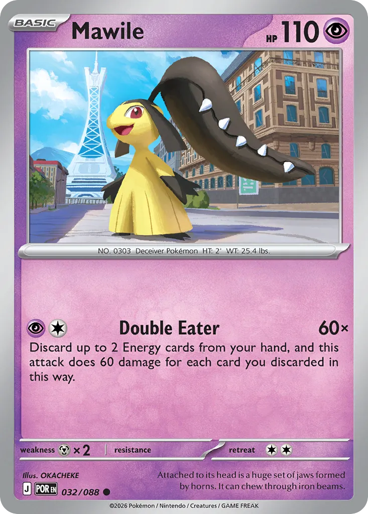 2026 Perfect Order Mawile Common #32/88 Common card image