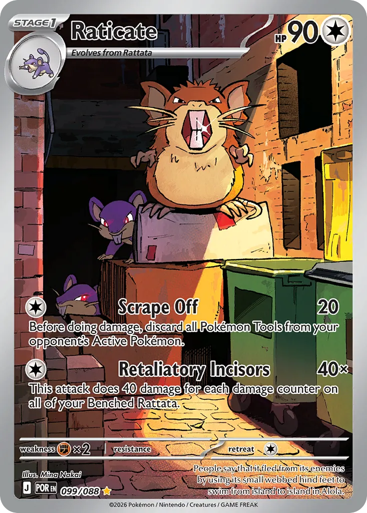 2026 Perfect Order Raticate #99/88 Illustration Rare card image
