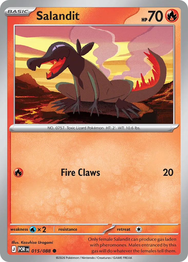 2026 Perfect Order Salandit Common #15/88 Common card image