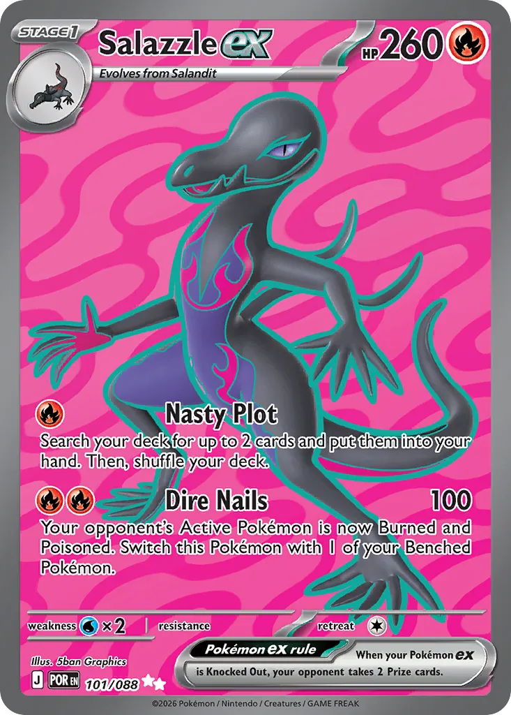 2026 Perfect Order Salazzle ex Ultra Rare #101/88 Ultra Rare card image
