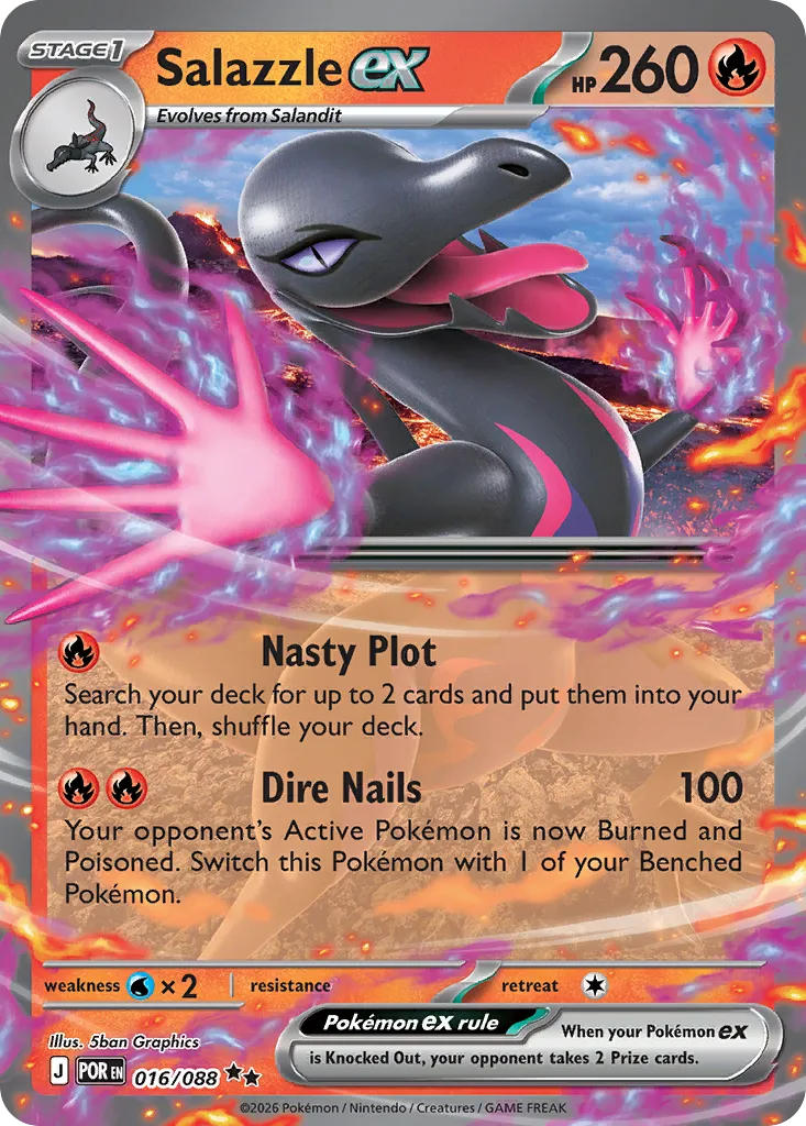 2026 Perfect Order Salazzle ex #16/88 Double Rare card image