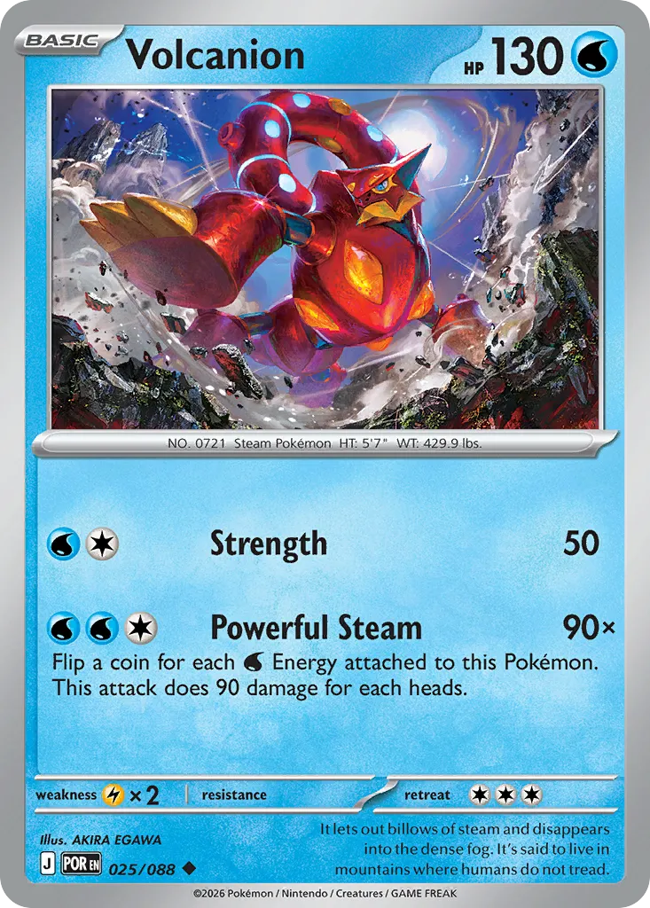 2026 Perfect Order Volcanion #25/88 Uncommon card image