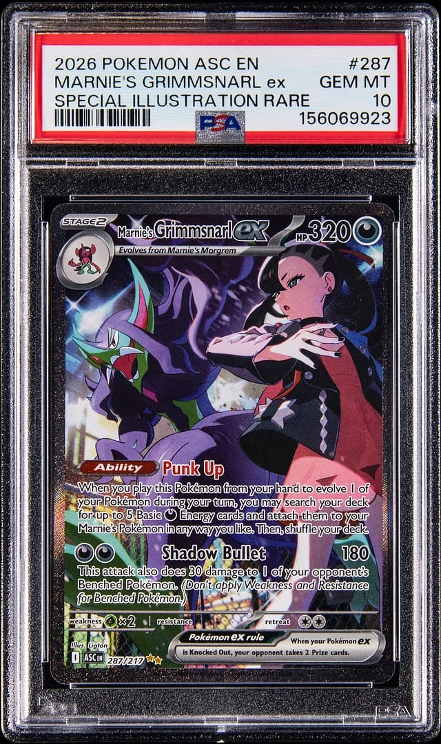 2026 Pokemon Ascended Heroes Special Illustration Rare Marnie's Grimmsnarl ex #287 card image