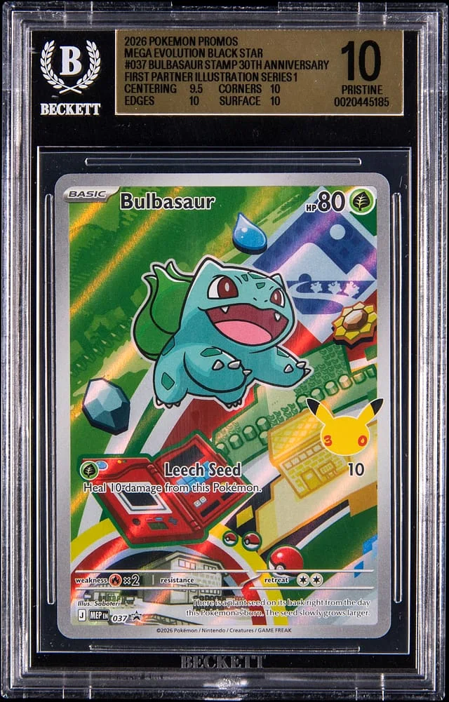 2026 Pokemon Mega Evolution Promos First Partner Illustration Collection Series 1 Bulbasaur #037 card image