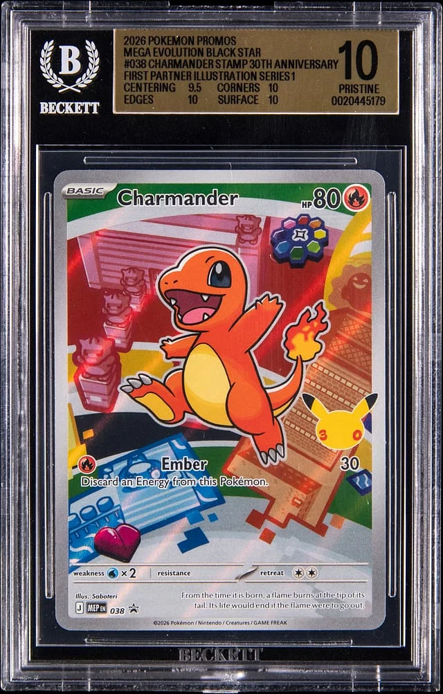 2026 Pokemon Mega Evolution Promos First Partner Illustration Collection Series 1 Charmander #038 card image
