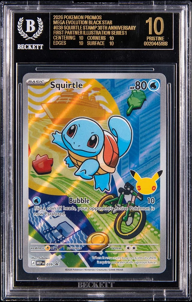 2026 Pokemon Mega Evolution Promos First Partner Illustration Collection Series 1 Squirtle #039 card image
