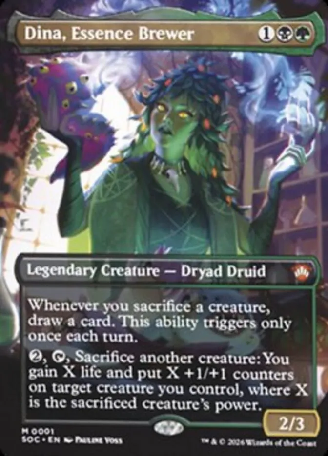 2026 Secrets of Strixhaven Commander Dina, Essence Brewer mythic #M0001 unlisted card image