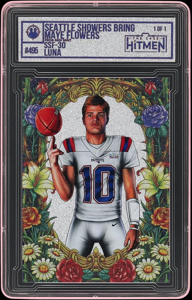 2026 The Case Hitmen Seattle Showers Bring Maye Flowers Drake Maye Luna - With Original Box #495 card image