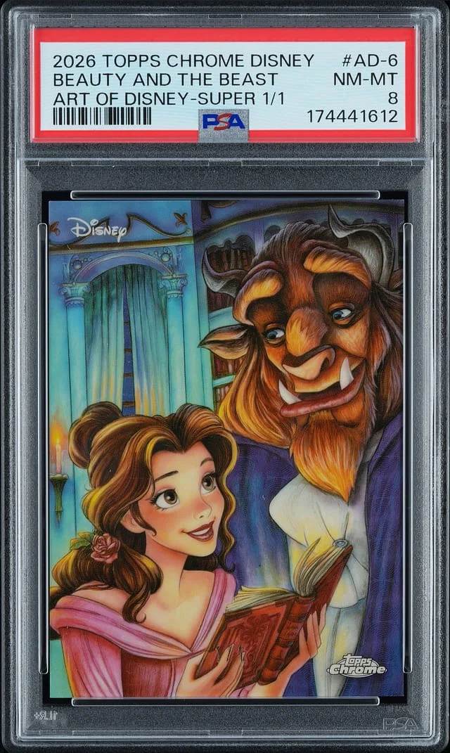 2026 Topps Chrome Beauty and the Beast Disney Art Of Disney SuperFractor #AD-6 card image