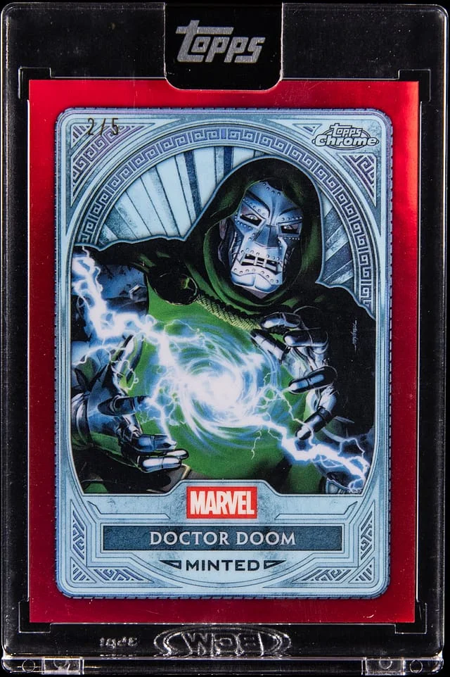 2026 Topps Chrome Doctor Doom - Topps Encased Marvel Minted #107 card image