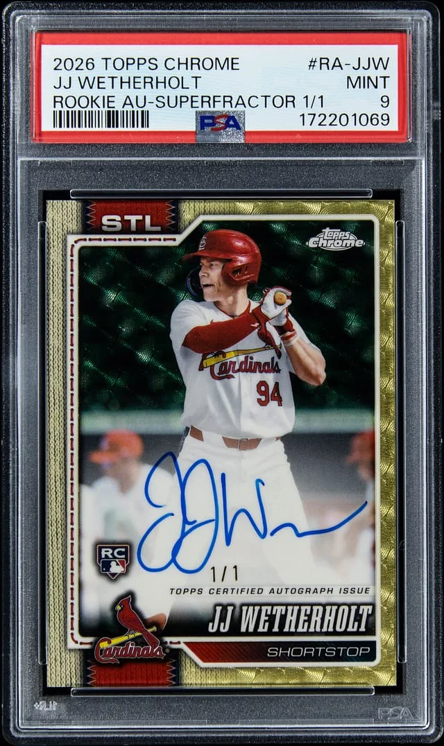 2026 Topps Chrome JJ Wetherholt Autographs SuperFractor #RA-JJW card image