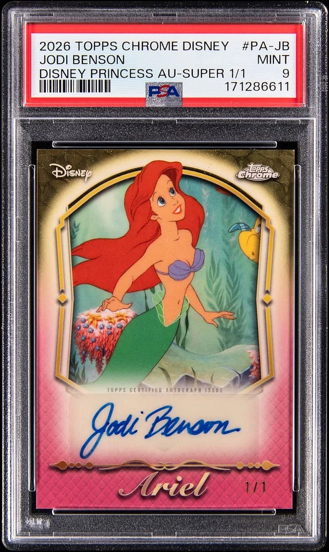 2026 Topps Chrome Jodi Benson Disney Princess Autographs SuperFractor #PA-JB card image