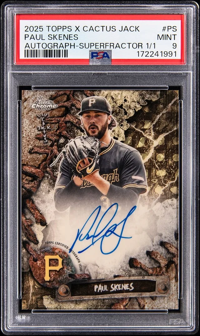 2026 Topps Chrome Paul Skenes x Cactus Jack Autograph SuperFractor #TCJA-PS card image