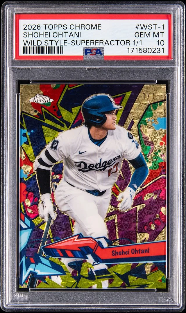 2026 Topps Chrome Shohei Ohtani Wild Style SuperFractor #WST-1 card image