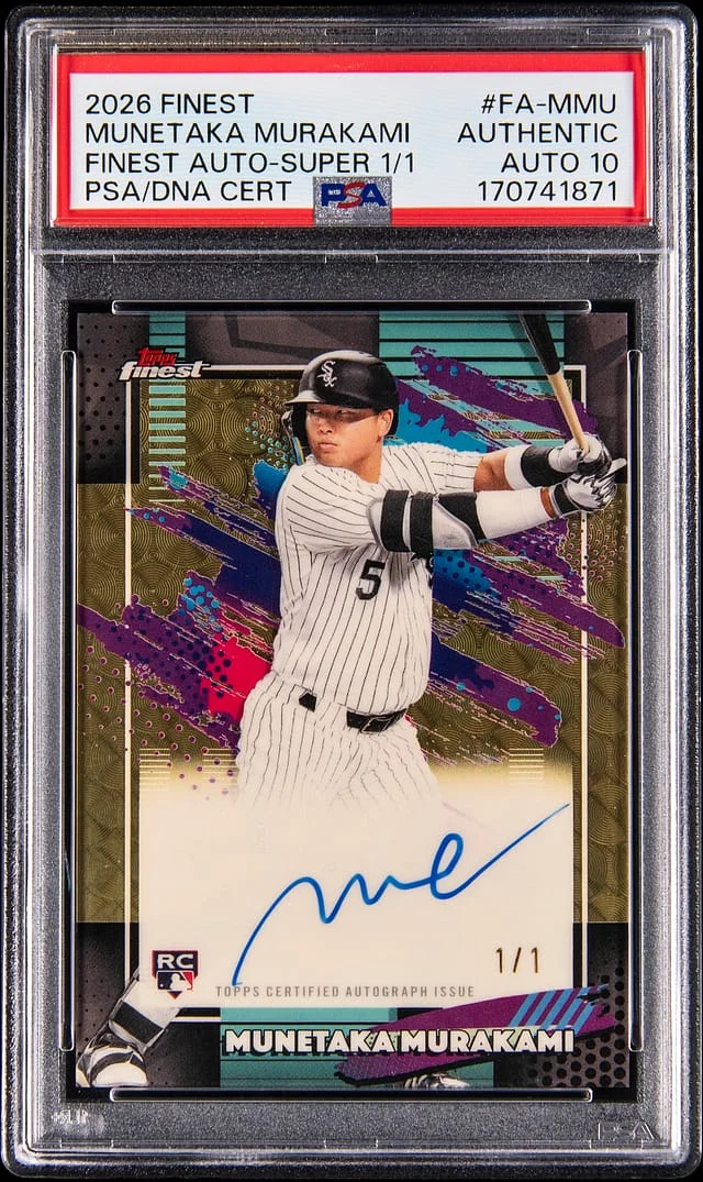 2026 Topps Finest Munetaka Murakami Autographs SuperFractor #FA-MMU card image