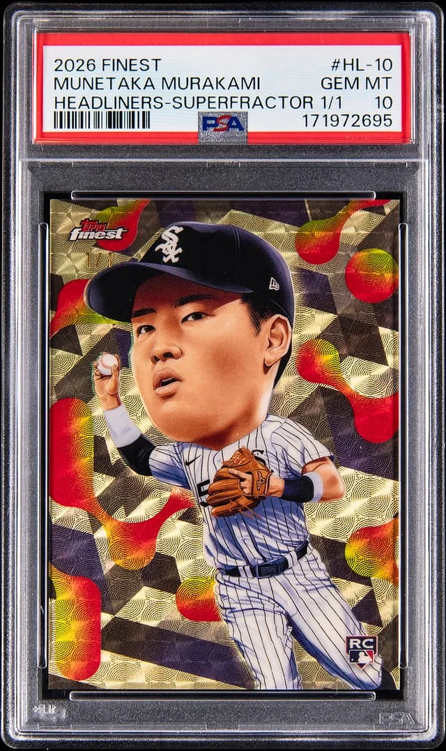 2026 Topps Finest Munetaka Murakami Headliners SuperFractor #HL-10 card image