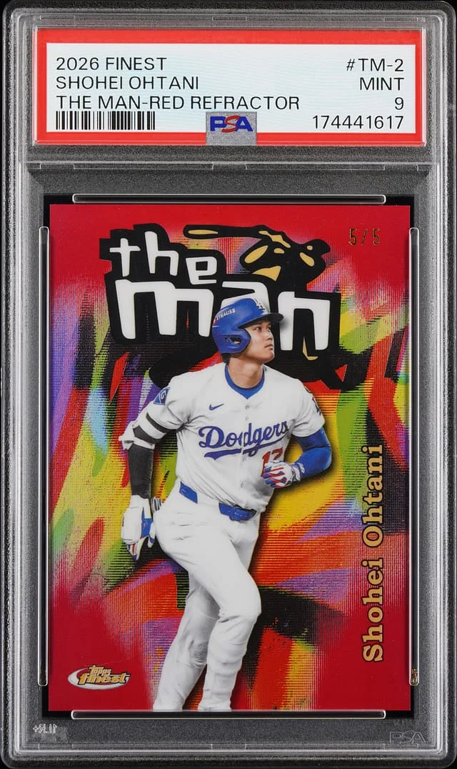 2026 Topps Finest Shohei Ohtani The Man Red Refractor #TM-2 card image