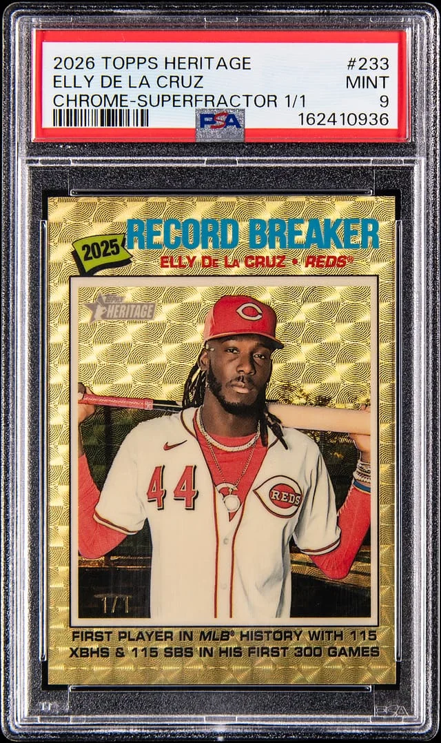 2026 Topps Heritage Elly De La Cruz SuperFractor #233 card image