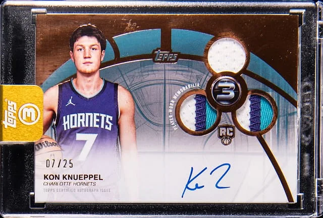 2026 Topps Kon Knueppel 3 3 Patch Autographs Bronze #RPH-KK card image