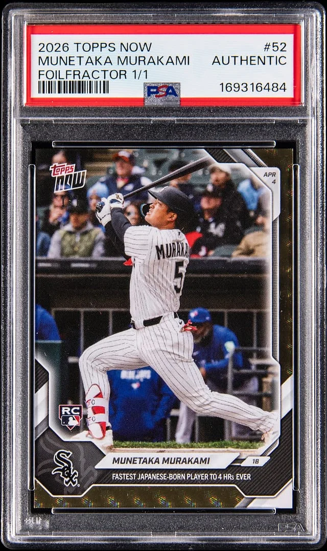 2026 Topps Now Munetaka Murakami FoilFractor #52 card image