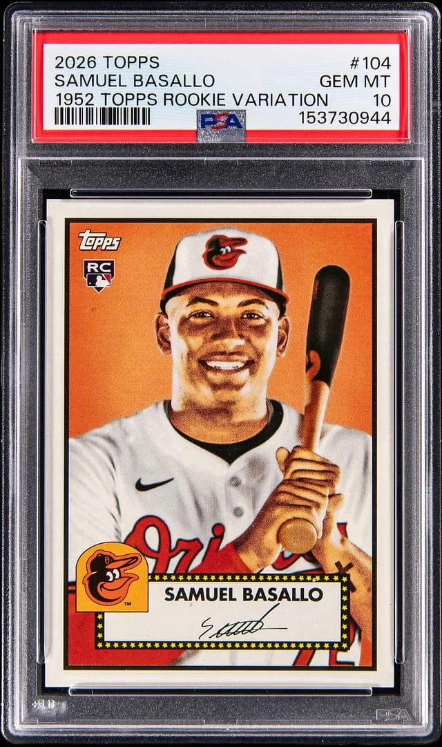 2026 Topps Samuel Basallo 1952 Topps Variation #104 card image
