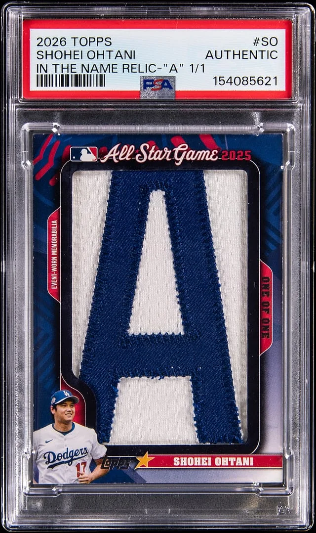 2026 Topps Shohei Ohtani '25 All-Star Game Batting Practice-Used In The Name Relic A #ITN-SO card image