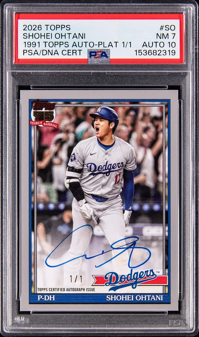 2026 Topps Shohei Ohtani 91 Topps Autographs Platinum #91A-SO card image