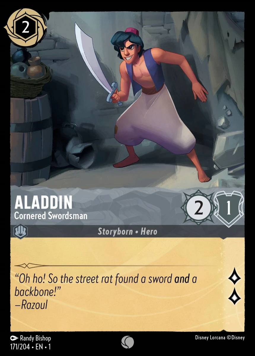 2023 The First Chapter Aladdin - Cornered Swordsman #171 Common card image
