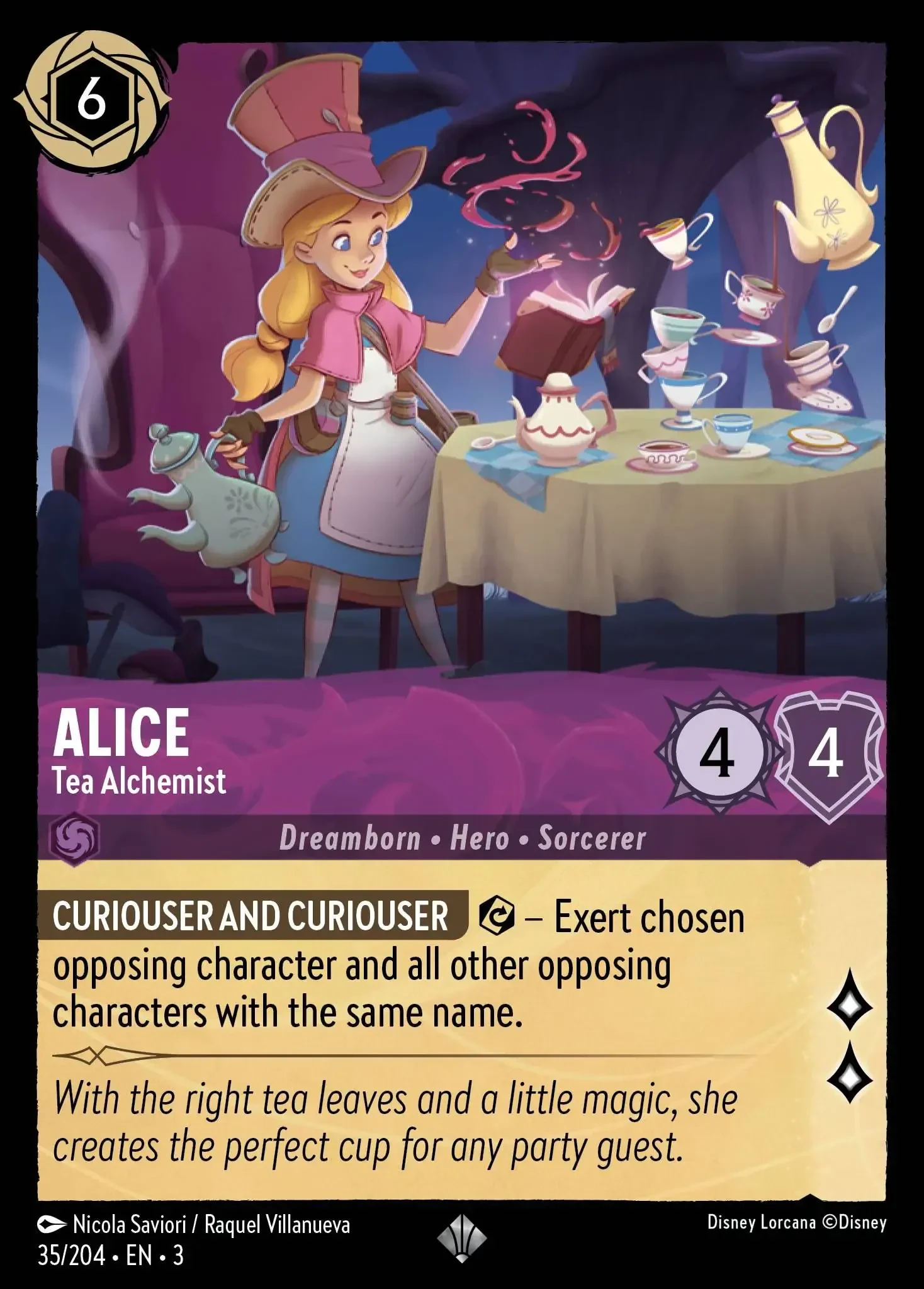 2024 Into the Inklands Alice - Tea Alchemist #35 Super Rare card image