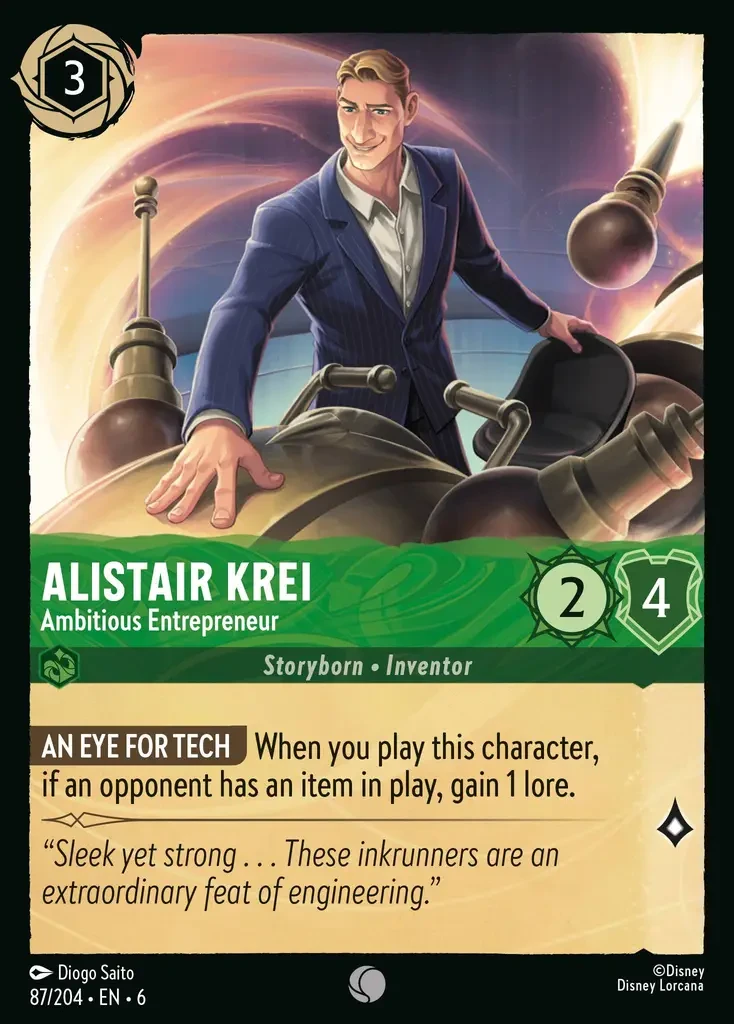 2024 Azurite Sea Alistair Krei - Ambitious Entrepreneur #87 Common card image
