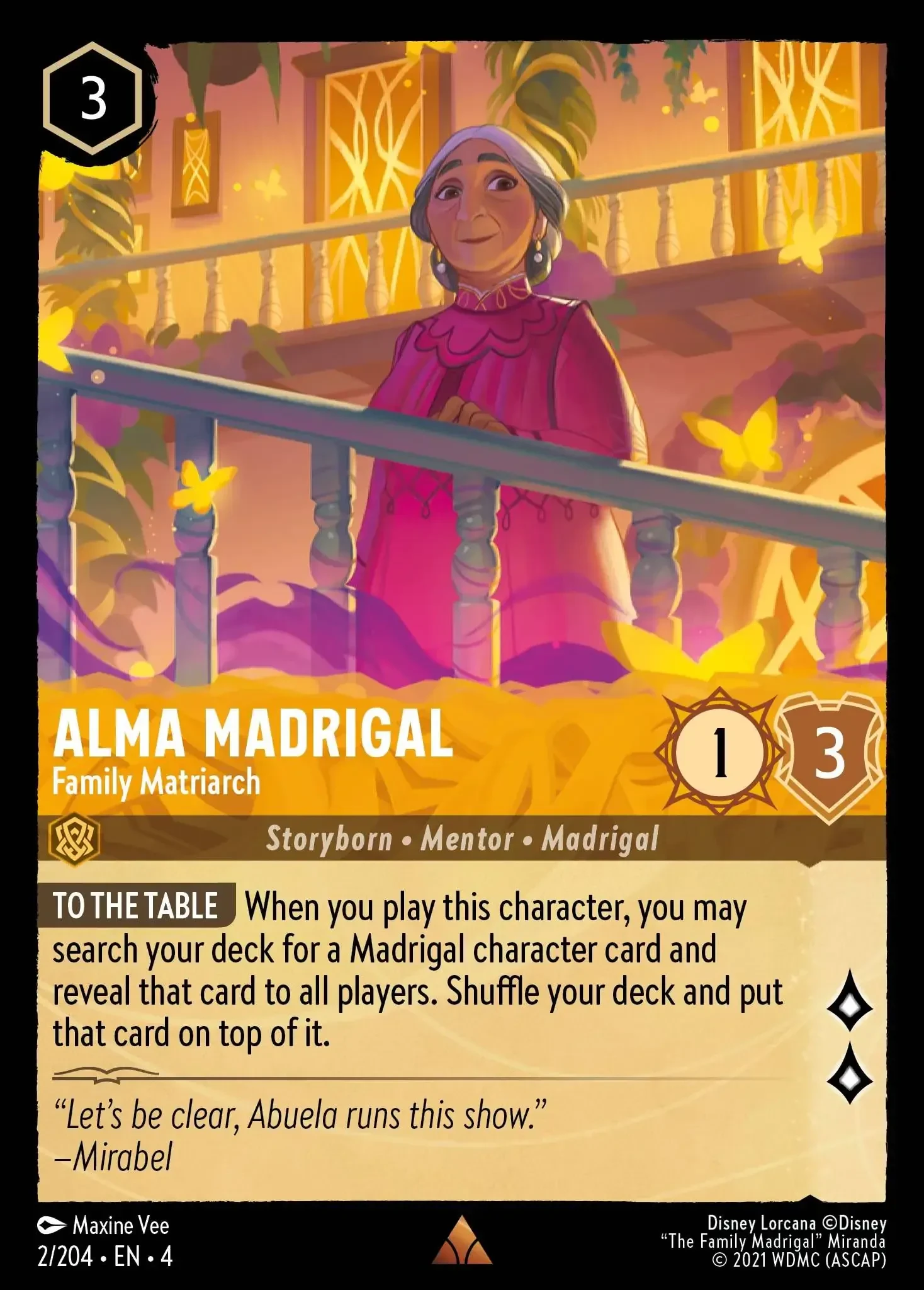 2024 Ursula's Return Alma Madrigal - Family Matriarch [Foil] Rare #2 Rare card image