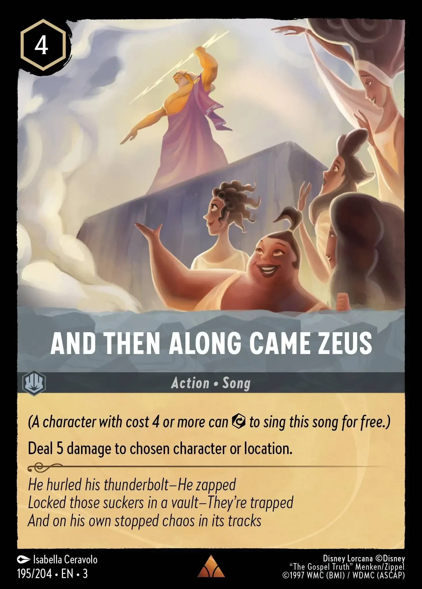 2024 Into the Inklands And Then Along Came Zeus #195 Rare card image