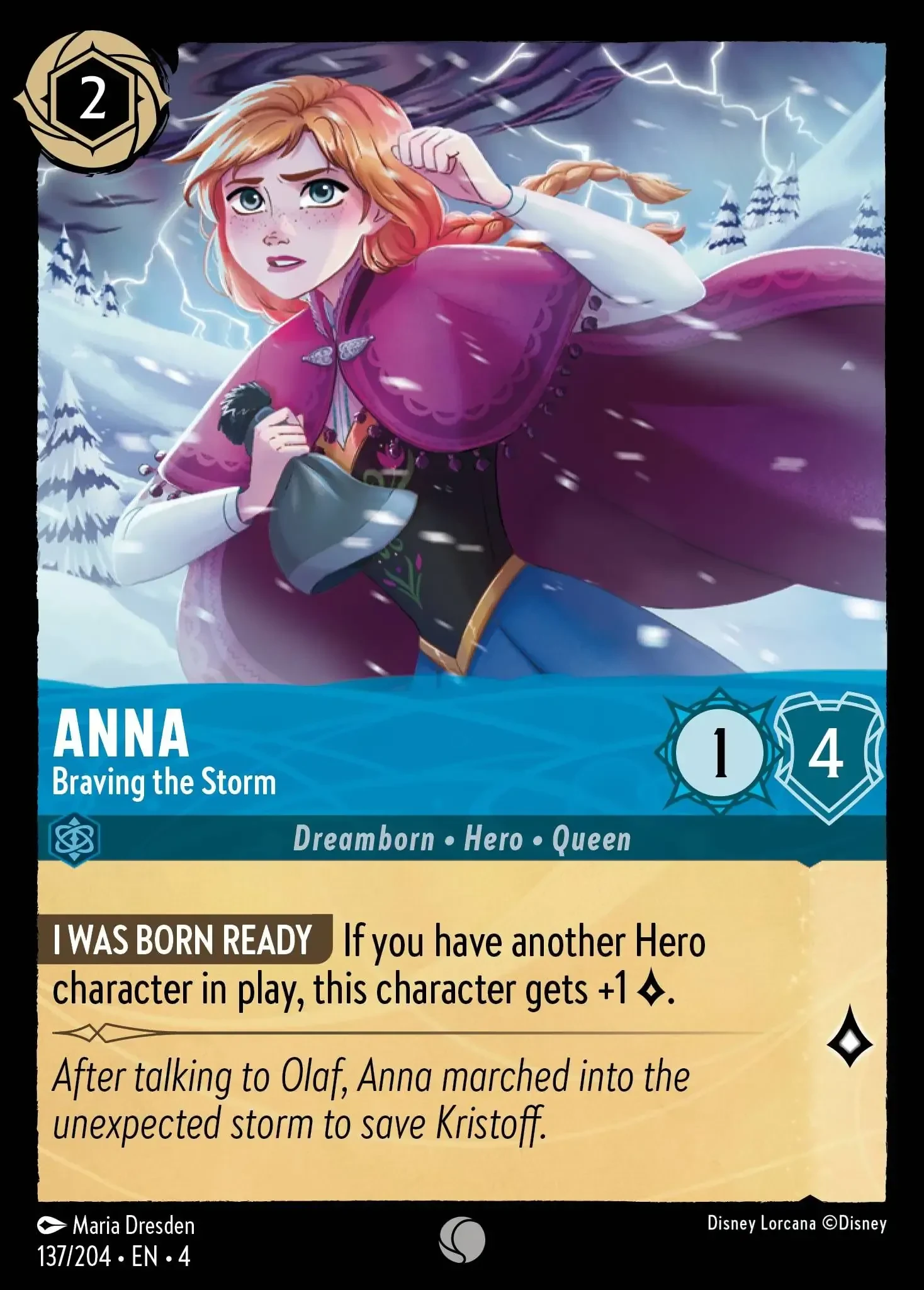 2024 Ursula's Return Anna - Braving the Storm Common #137 Common card image