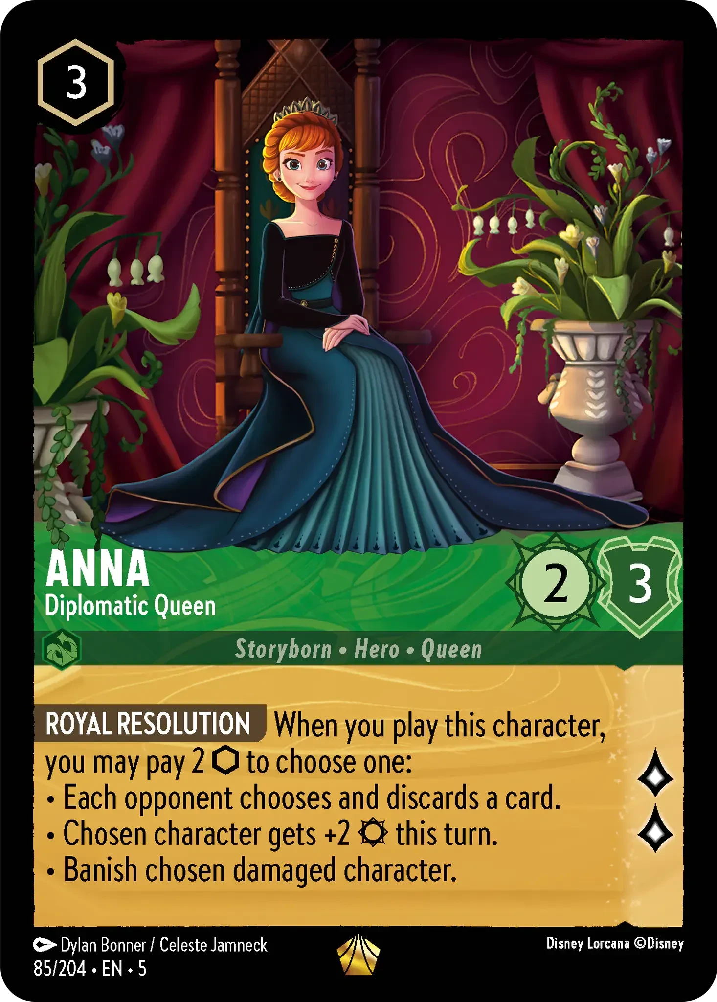 2024 Shimmering Skies Anna - Diplomatic Queen #85 Legendary card image