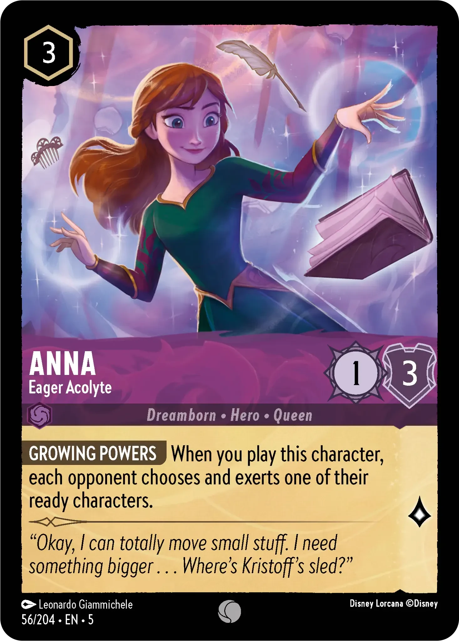 2024 Shimmering Skies Anna - Eager Acolyte Common #56 Common card image
