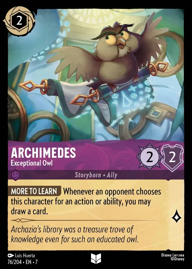 2025 Archazia's Island Archimedes - Exceptional Owl #76 Uncommon card image