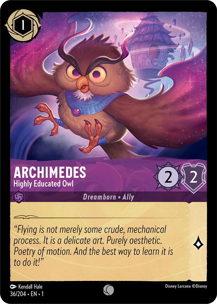 2023 The First Chapter Archimedes - Highly Educated Owl Common #36 Common card image