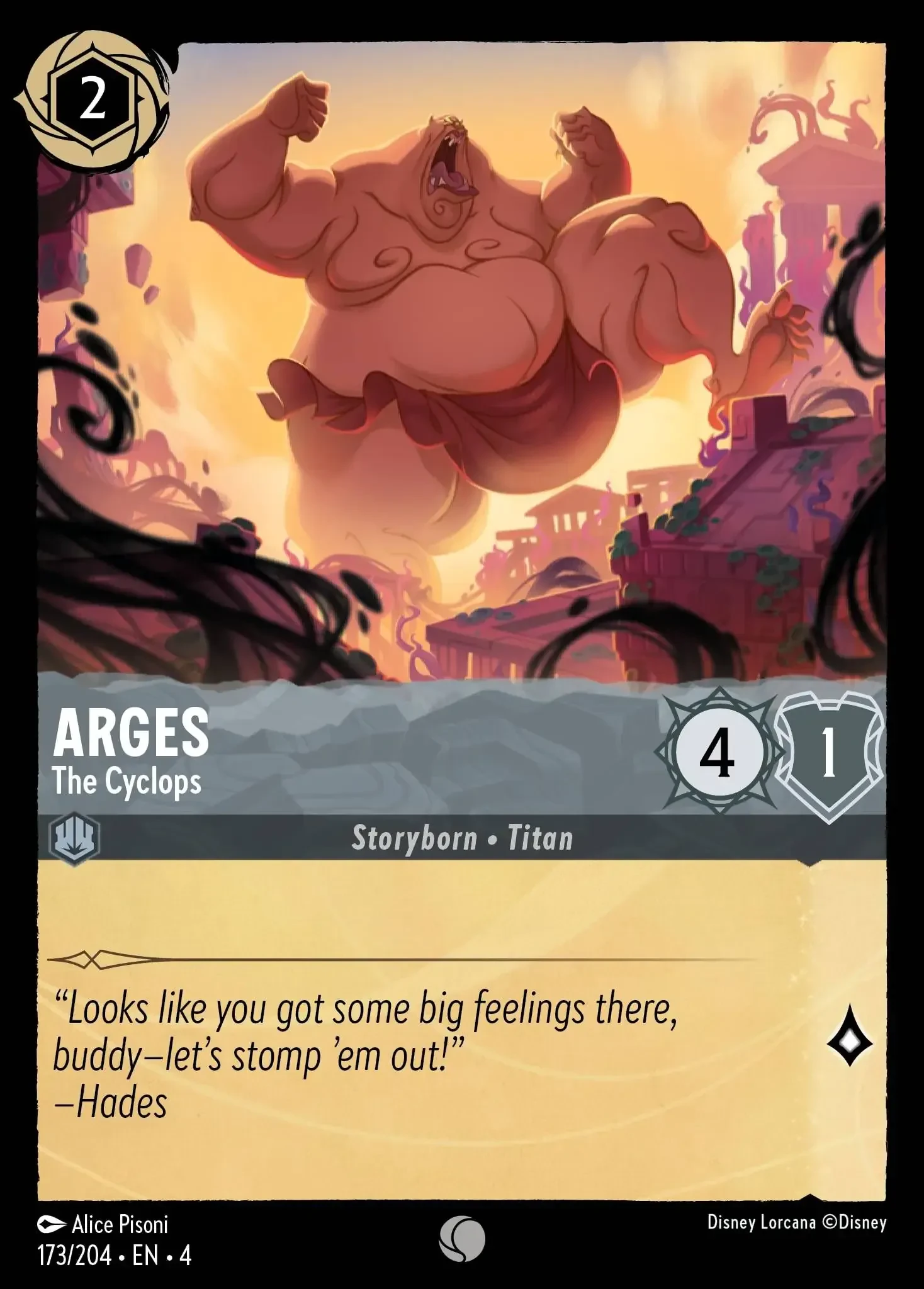 2024 Ursula's Return Arges - The Cyclops Common #173 Common card image