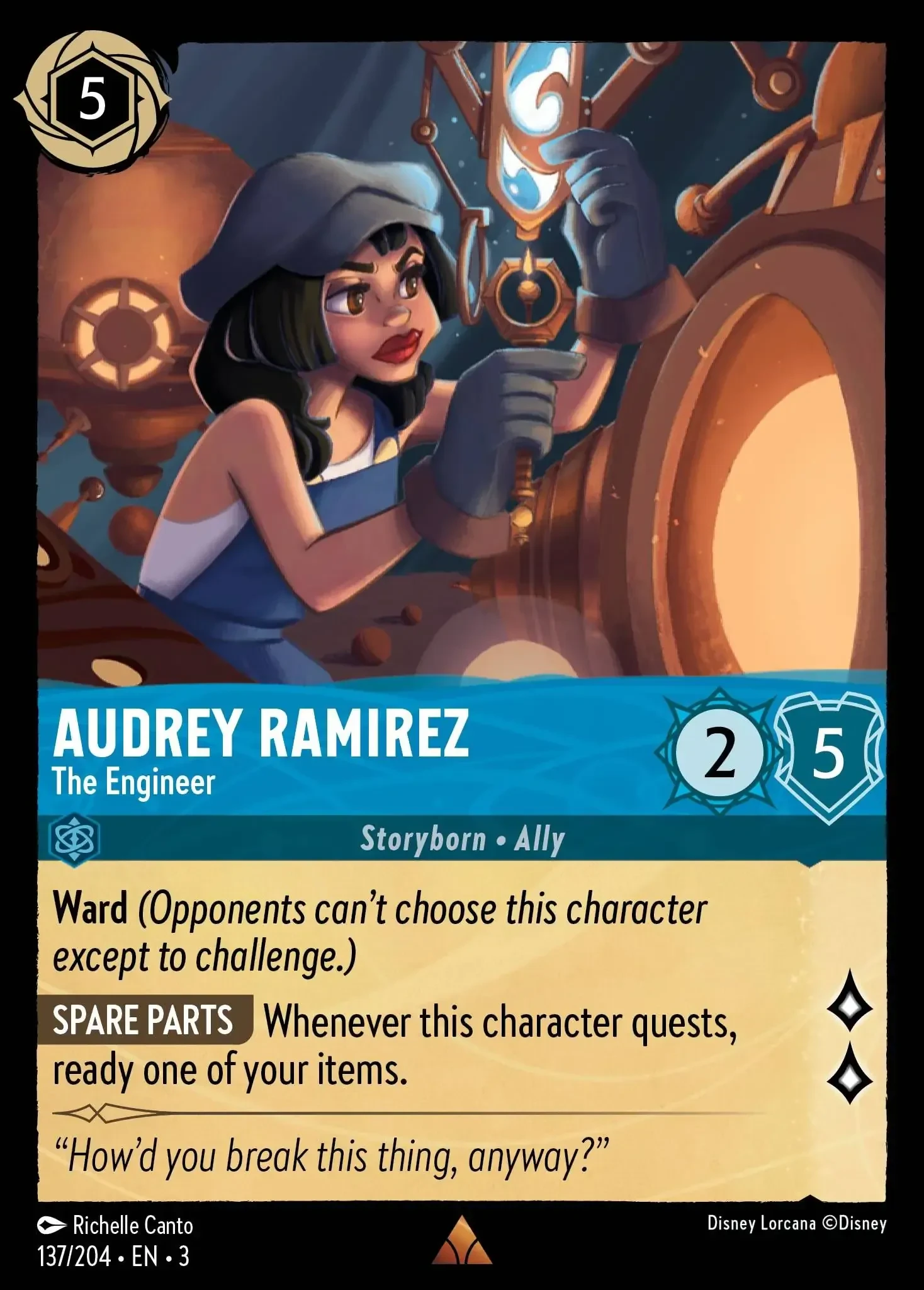 2024 Into the Inklands Audrey Ramirez - The Engineer #137 Rare card image