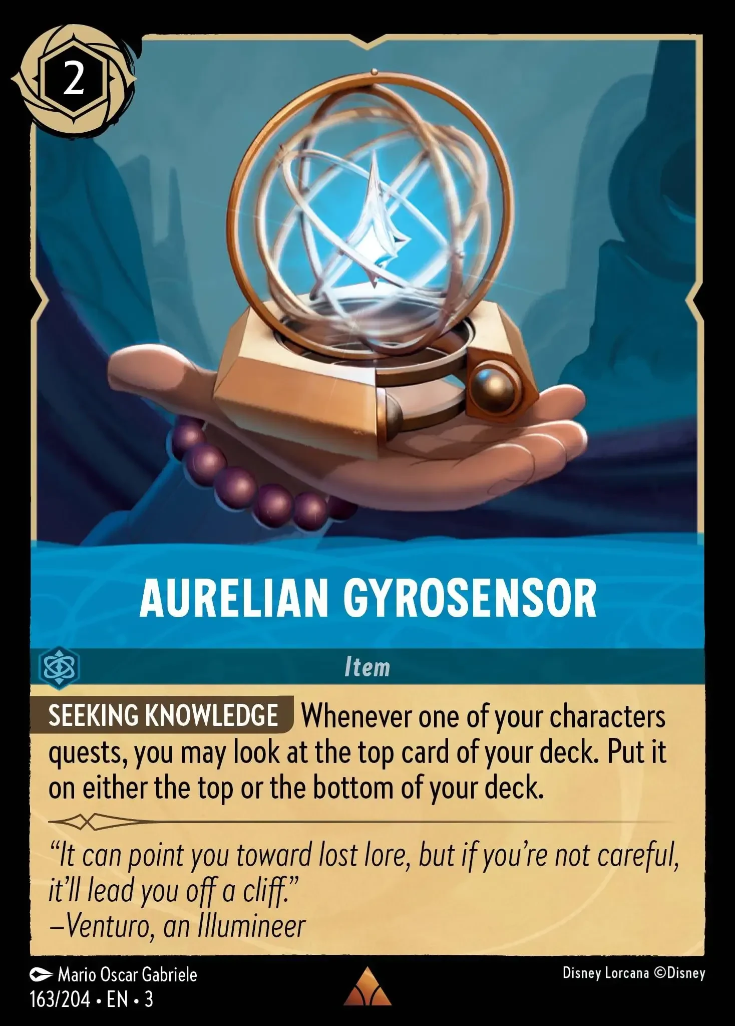 2024 Into the Inklands Aurelian Gyrosensor #163 Rare card image