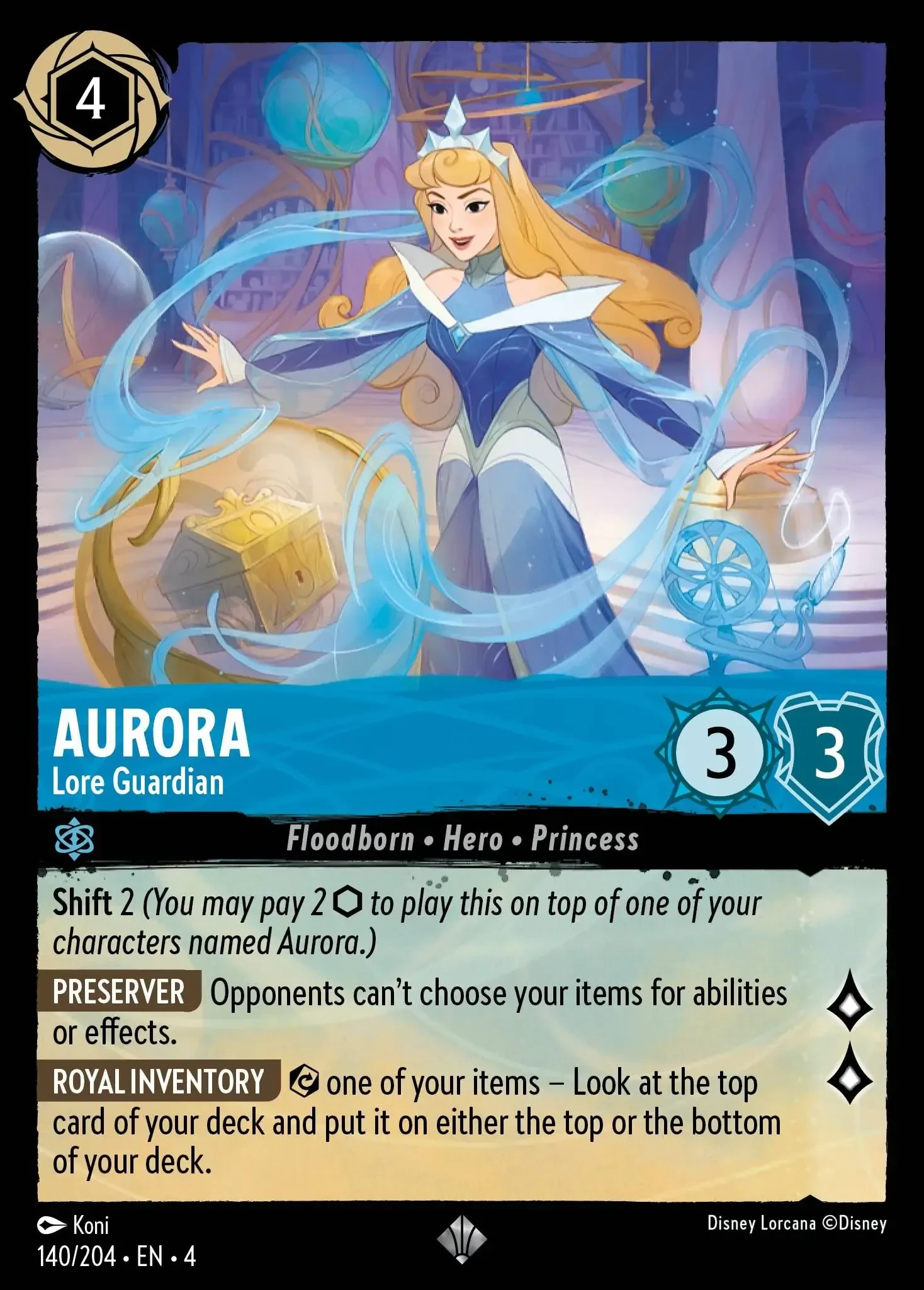 2024 Ursula's Return Aurora - Lore Guardian #140 Super Rare card image