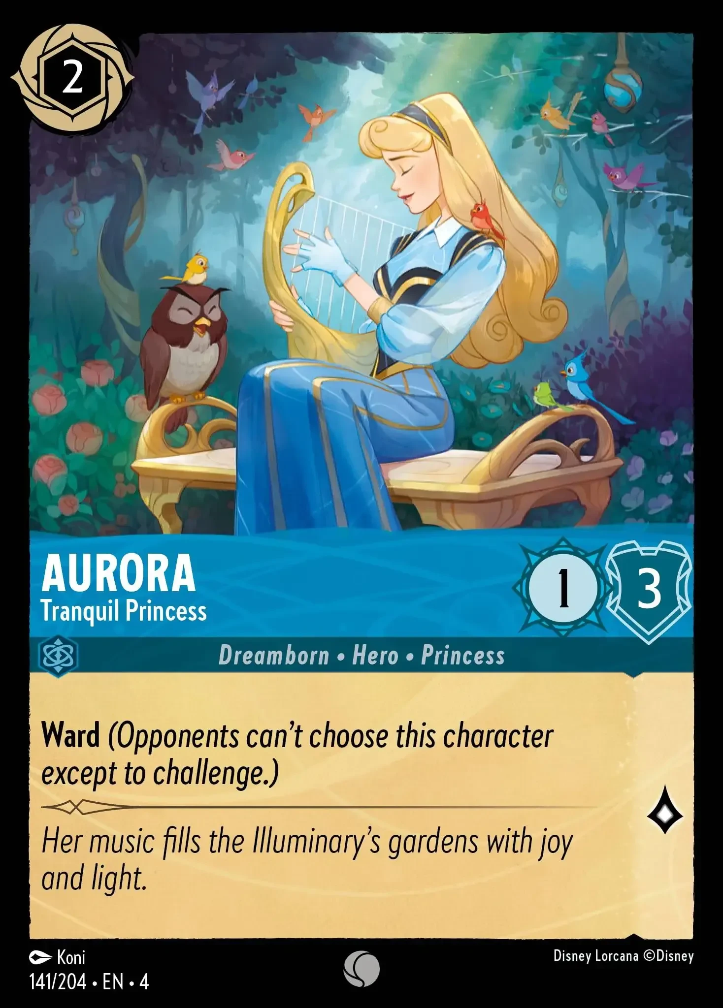 2024 Ursula's Return Aurora - Tranquil Princess Common #141 Common card image