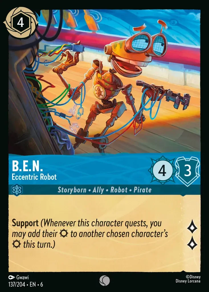 2024 Azurite Sea B.E.N. - Eccentric Robot #137 Common card image