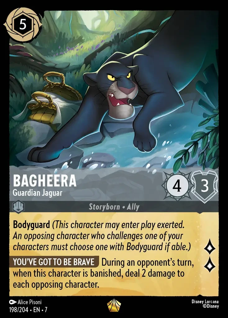 2025 Archazia's Island Bagheera - Guardian Jaguar #198 Legendary card image
