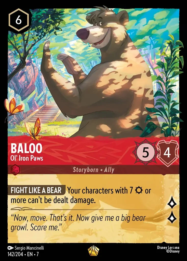 2025 Archazia's Island Baloo - Ol' Iron Paws #142 Legendary card image