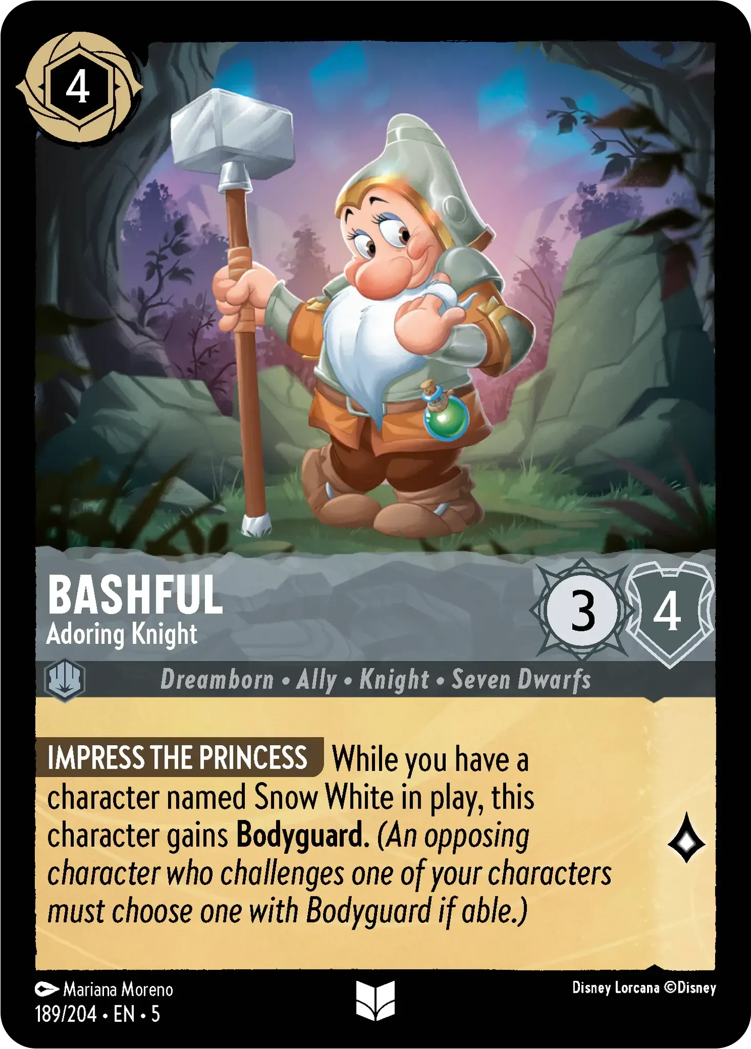 2024 Shimmering Skies Bashful - Adoring Knight #189 Uncommon card image