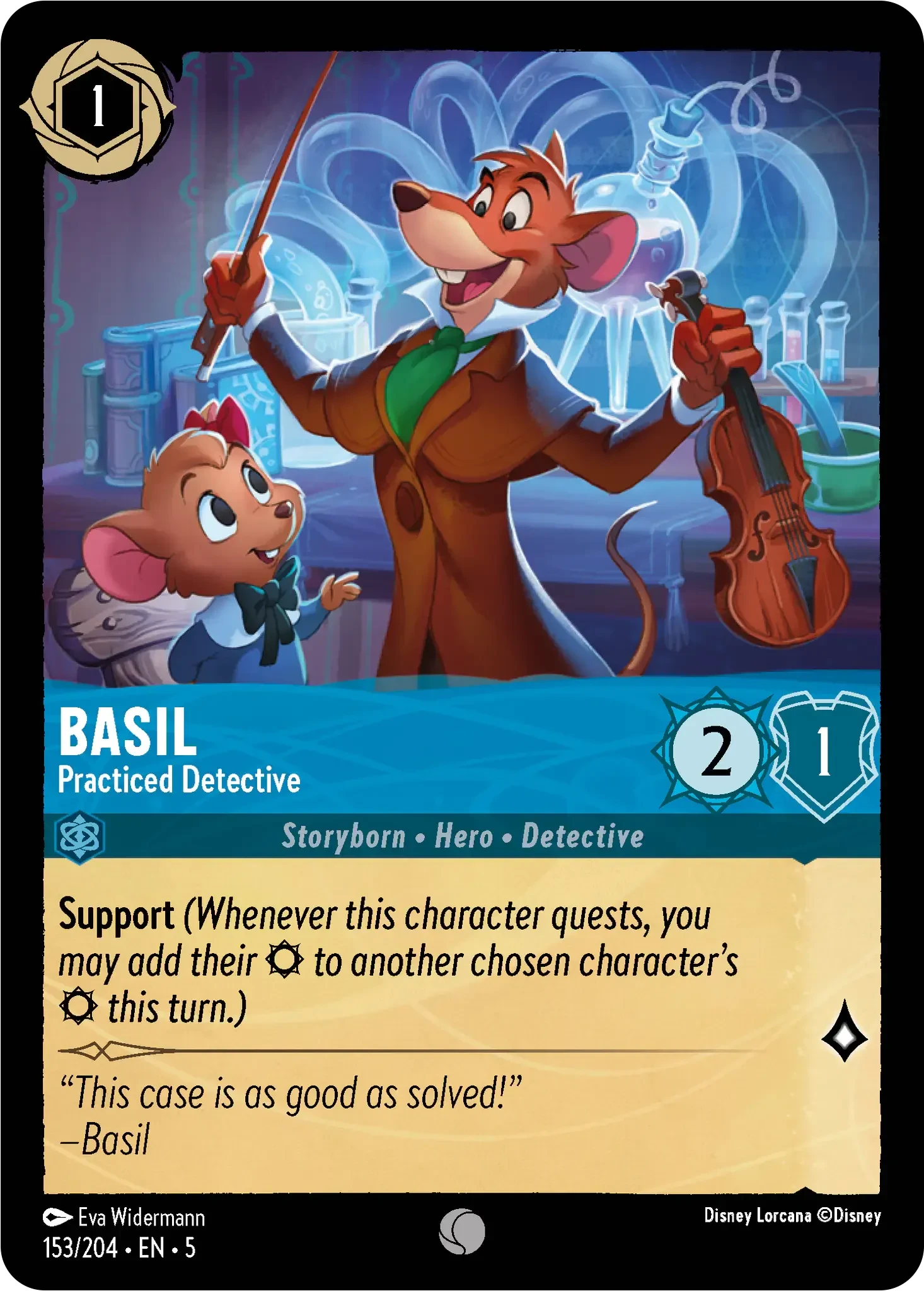 2024 Shimmering Skies Basil - Practiced Detective #153 Common card image