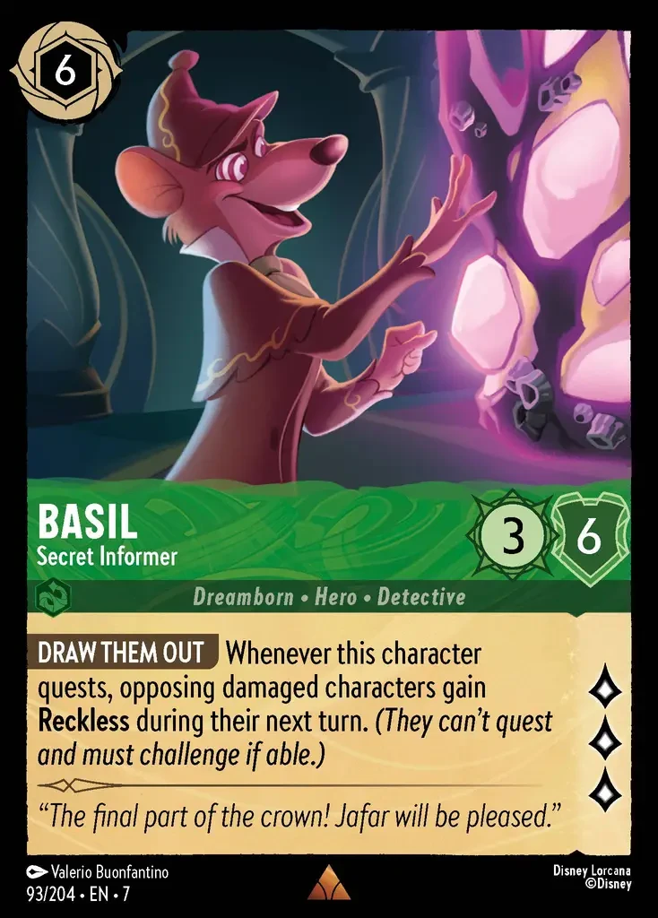 2025 Archazia's Island Basil - Secret Informer #93 Rare card image