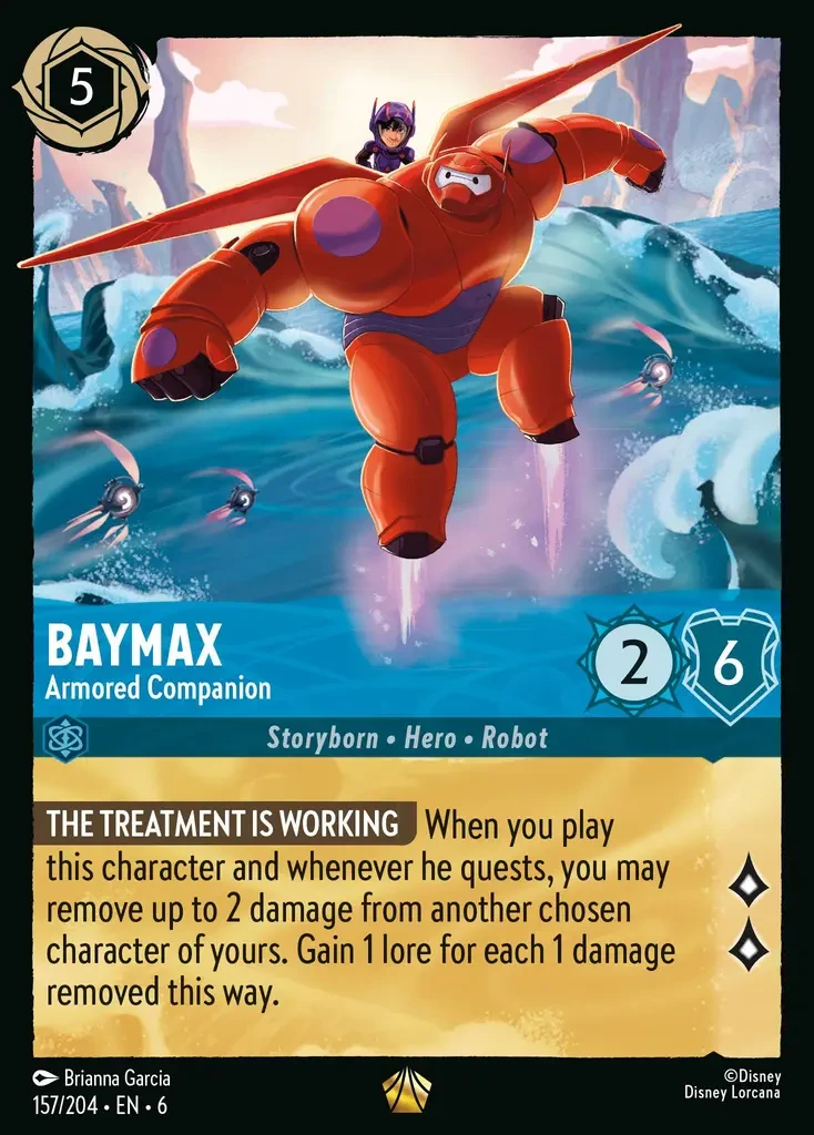 2024 Azurite Sea Baymax - Armored Companion #157 Legendary card image