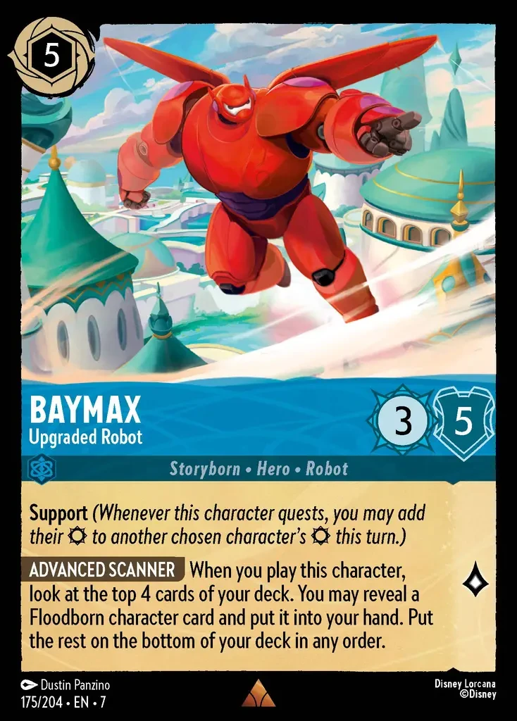 2025 Archazia's Island Baymax - Upgraded Robot #175 Rare card image